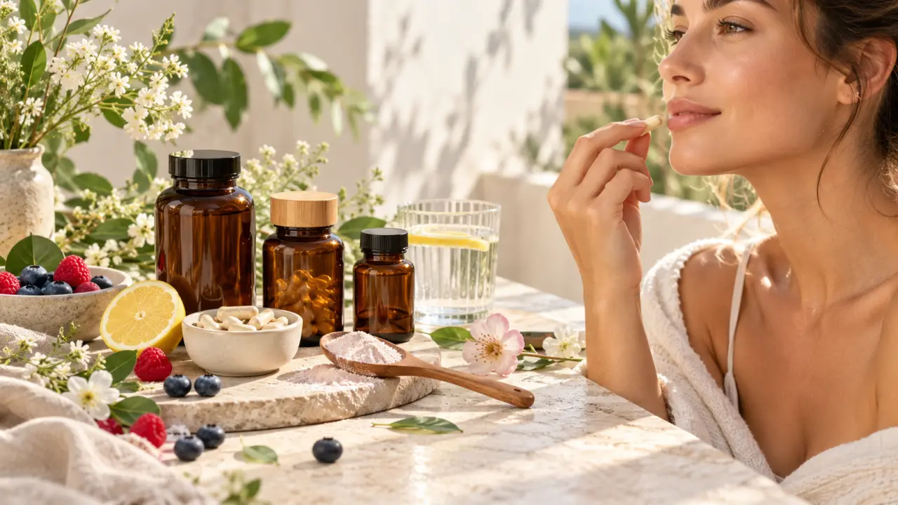 Compléments alimentaires naturels et ingrédients dédiés à la beauté de la peau