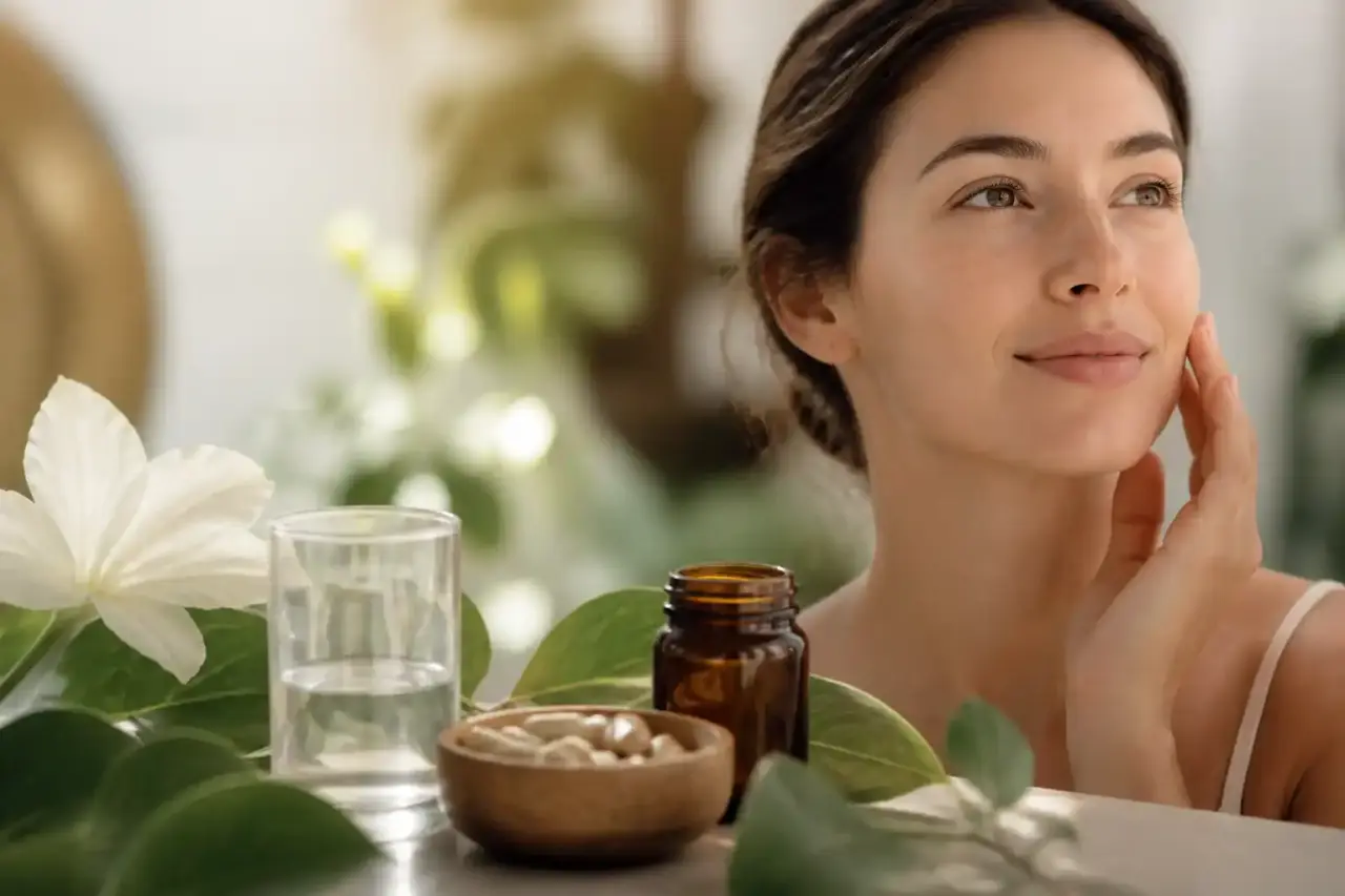 Compléments alimentaires bio et rituels de beauté holistique