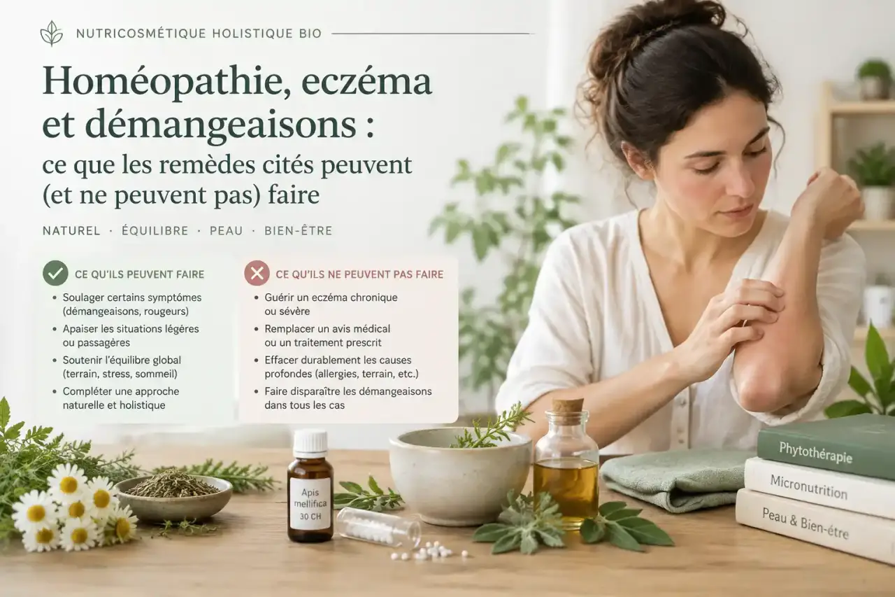Homéopathie, eczéma et démangeaisons : ce que les remèdes cités peuvent (et ne peuvent pas) faire