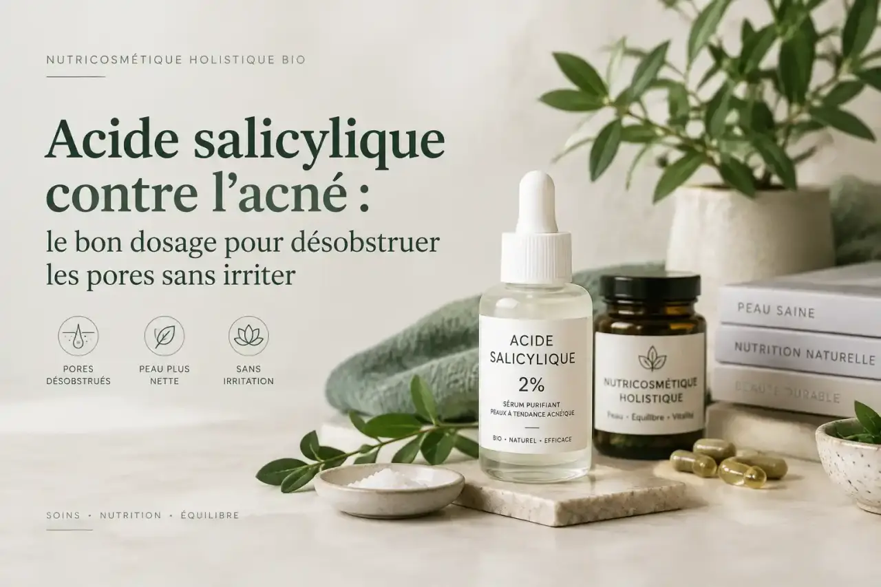 Acide salicylique contre l’acné : le bon dosage pour désobstruer les pores sans irriter