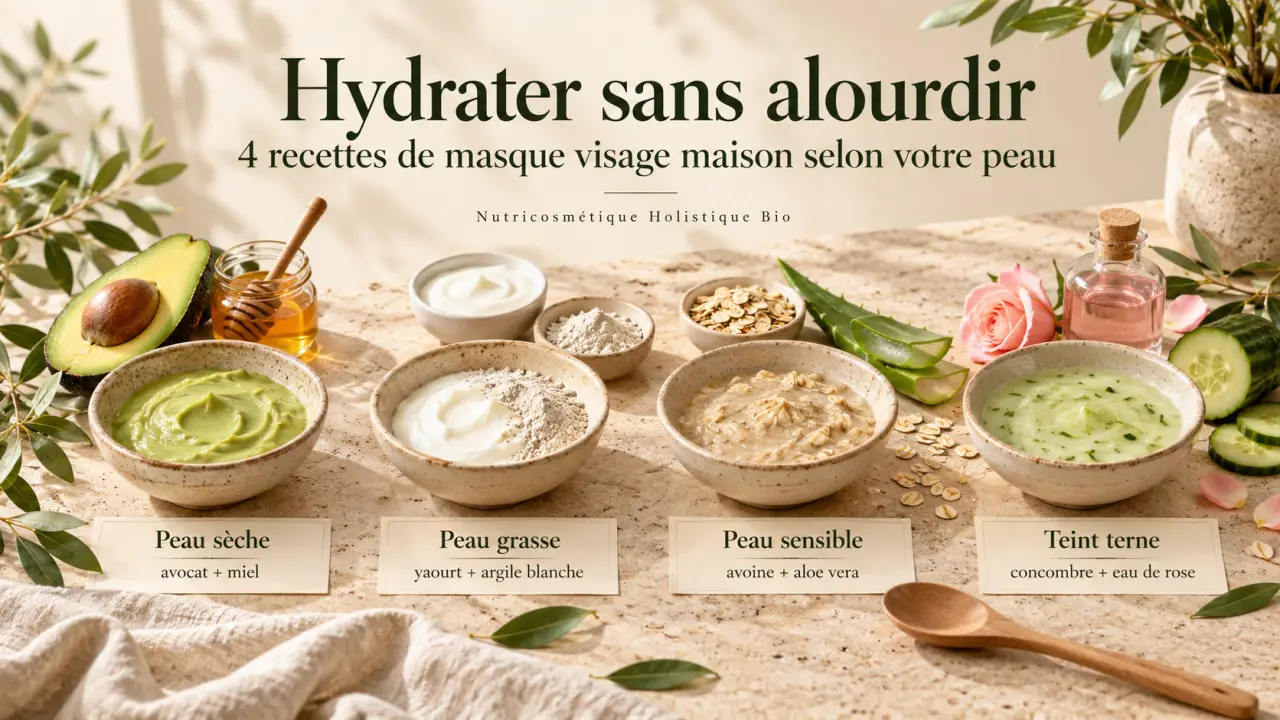 Hydrater sans alourdir : 4 recettes de masque visage maison selon votre peau