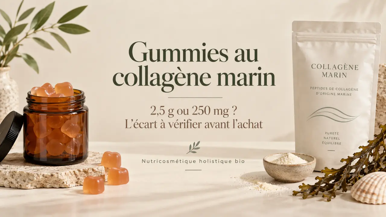 Gummies au collagène marin : 2,5 g ou 250 mg, l’écart à vérifier avant l’achat